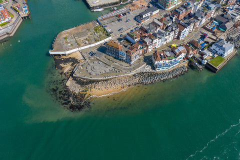 'The Point Old Portsmouth' Aerial Drone Photo Print