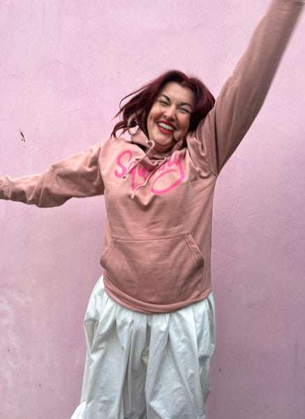 'Squinny' Love Southsea hoodie (pink)