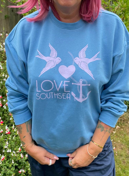 Light blue & lilac Bird & Anchor Sweatshirt