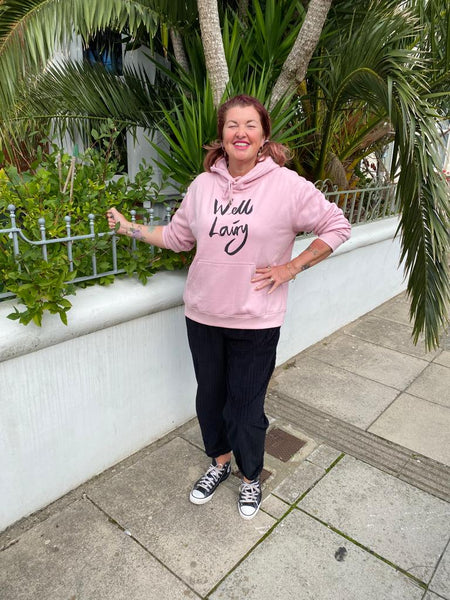 'Well lairy' Love Southsea hoodie (pink & black)