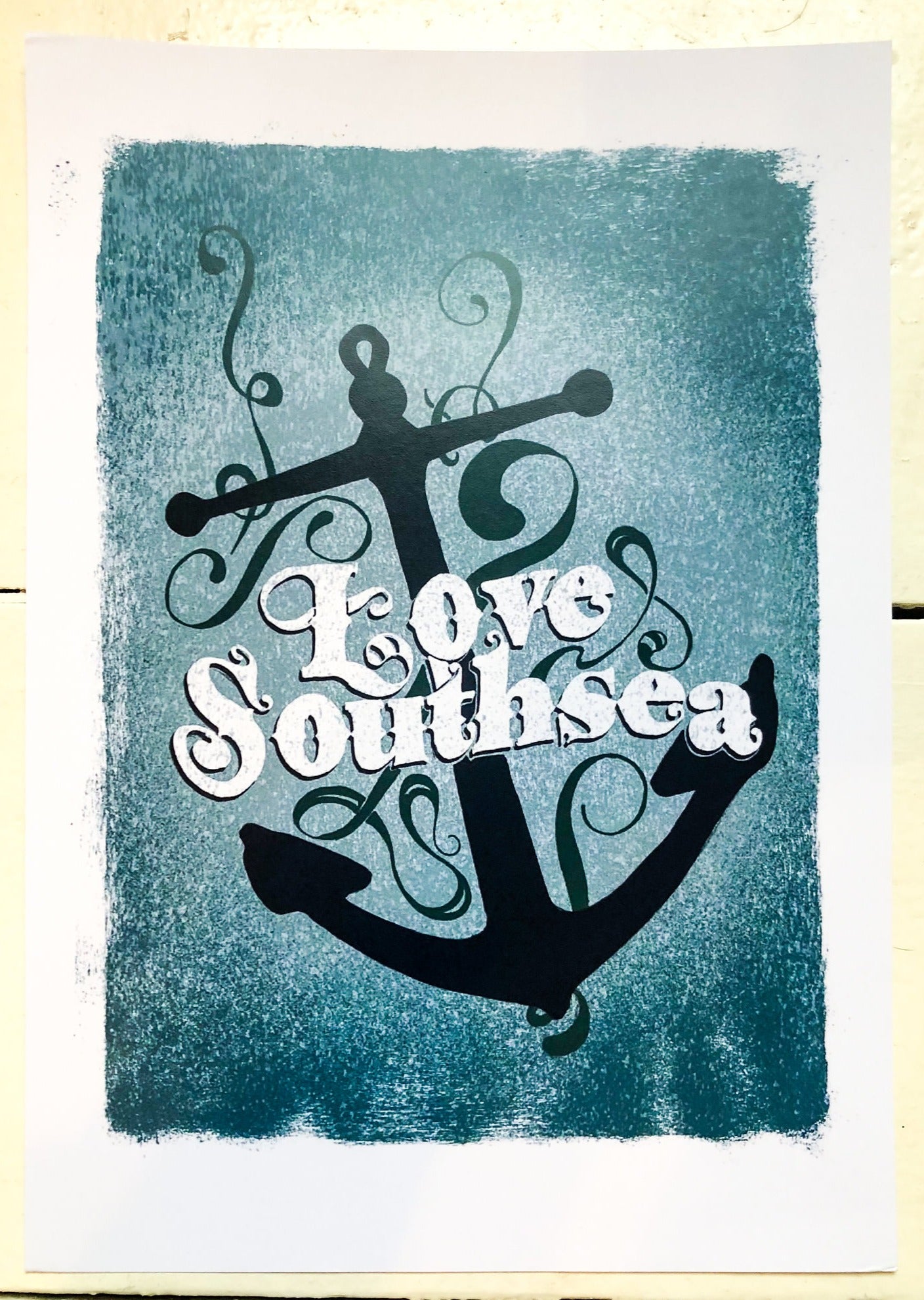 Love Southsea Anchor Print
