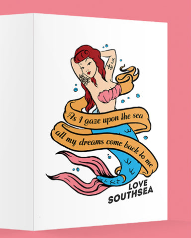 As I Gaze Upon The Sea Mermaid Greetings Card