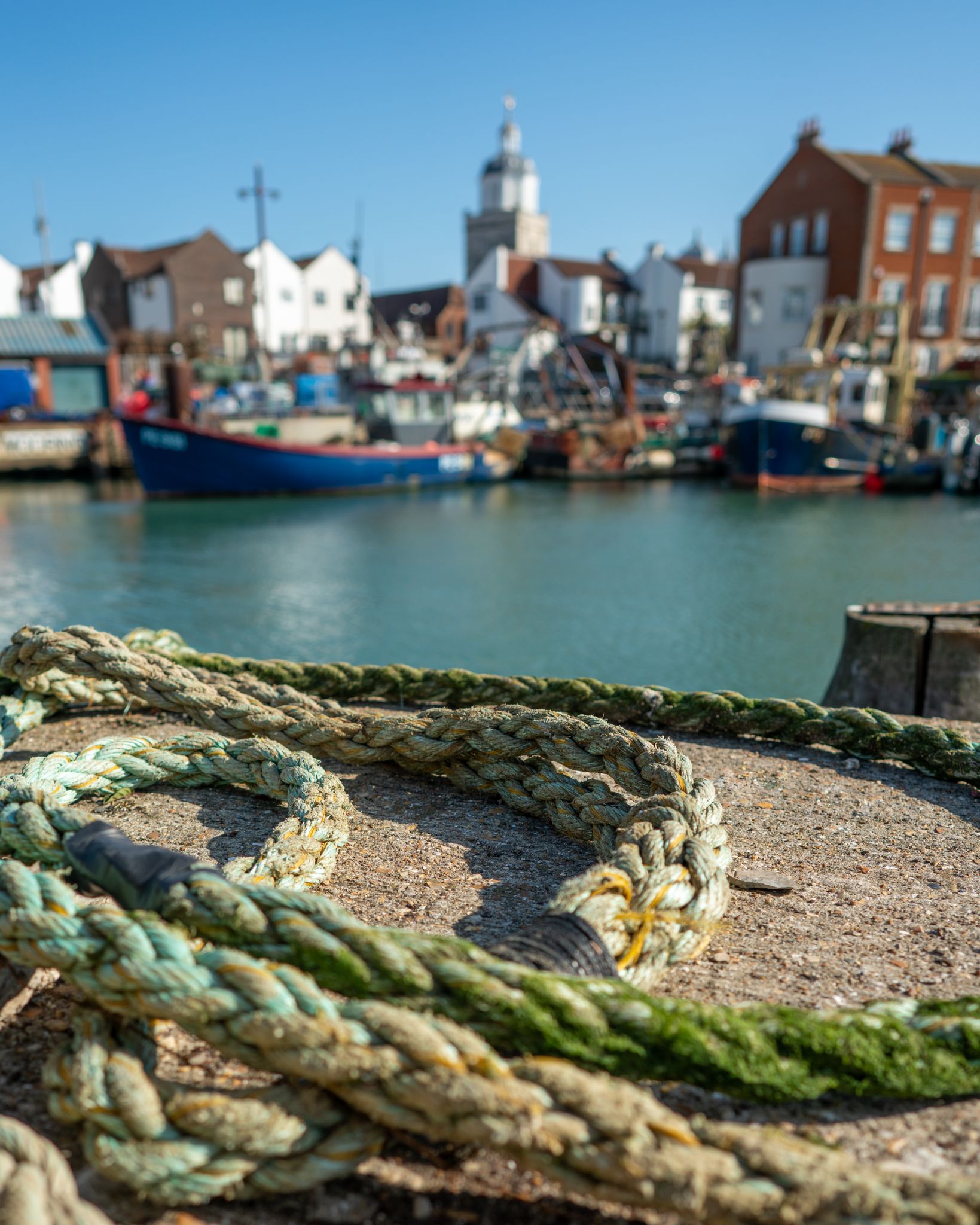 ‘Old Portsmouth Camber rope’ artistic harbour photo print