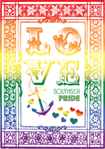 Love Southsea Rainbow Pride Print