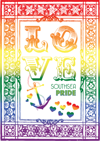 Love Southsea Rainbow Pride Print