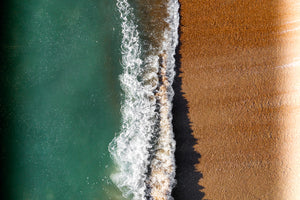 'Beach wave' Photo Aerial Drone Photo Print