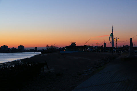 'Spinnaker Tower beach sunset' Photo Print