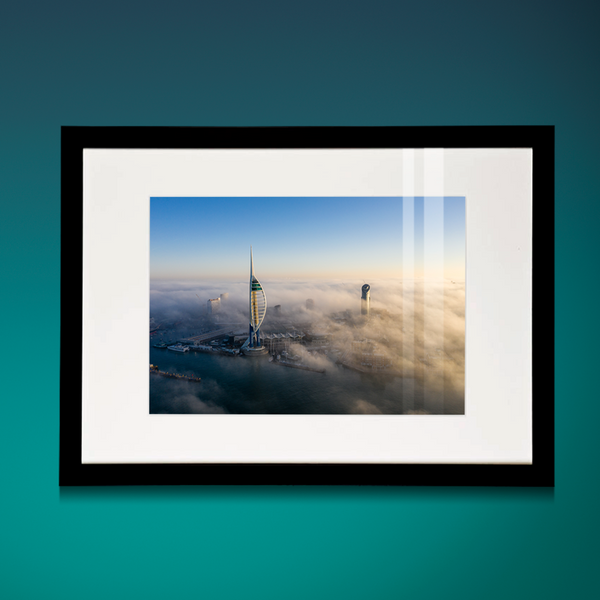 'City in the Clouds' Aerial Drone Photo Print