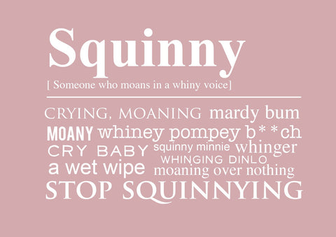 Definition of 'Squinny' Love Southsea Artwork Print