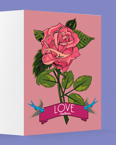 Rose of Love Greetings Card