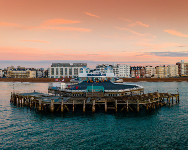 'Sunrise over South Parade Pier Southsea' Aerial Drone Photo Print