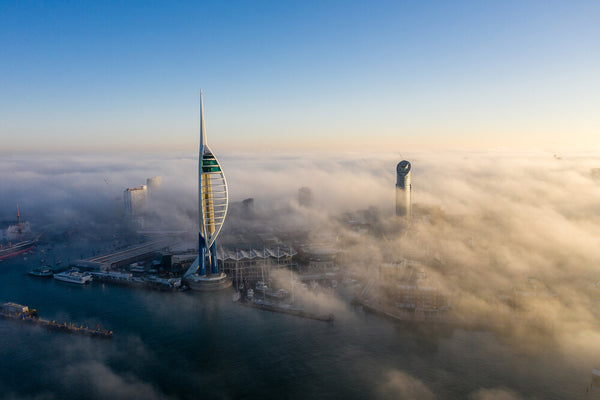 'City in the Clouds' Aerial Drone Photo Print