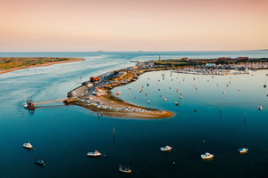 'Sunset at Eastney Harbour' Photo Aerial Drone Photo Print